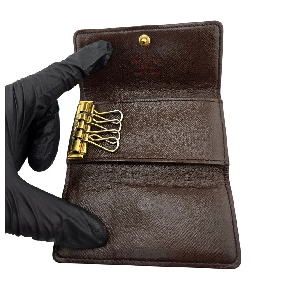 Louis Vuitton 4 Key Holder Damier Ebene Canvas Brown N62631 TH0022 France